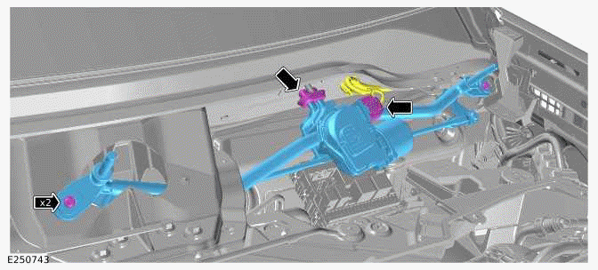 Windshield Wiper Motor and Linkage Assembly